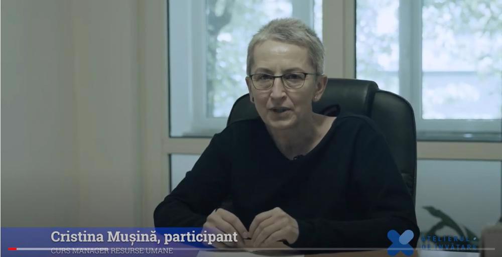 Testimonial-Cristina Mușină participant curs Manager resurse umane Bistrița