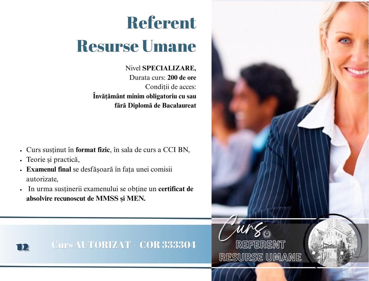 Curs referent resurse umane